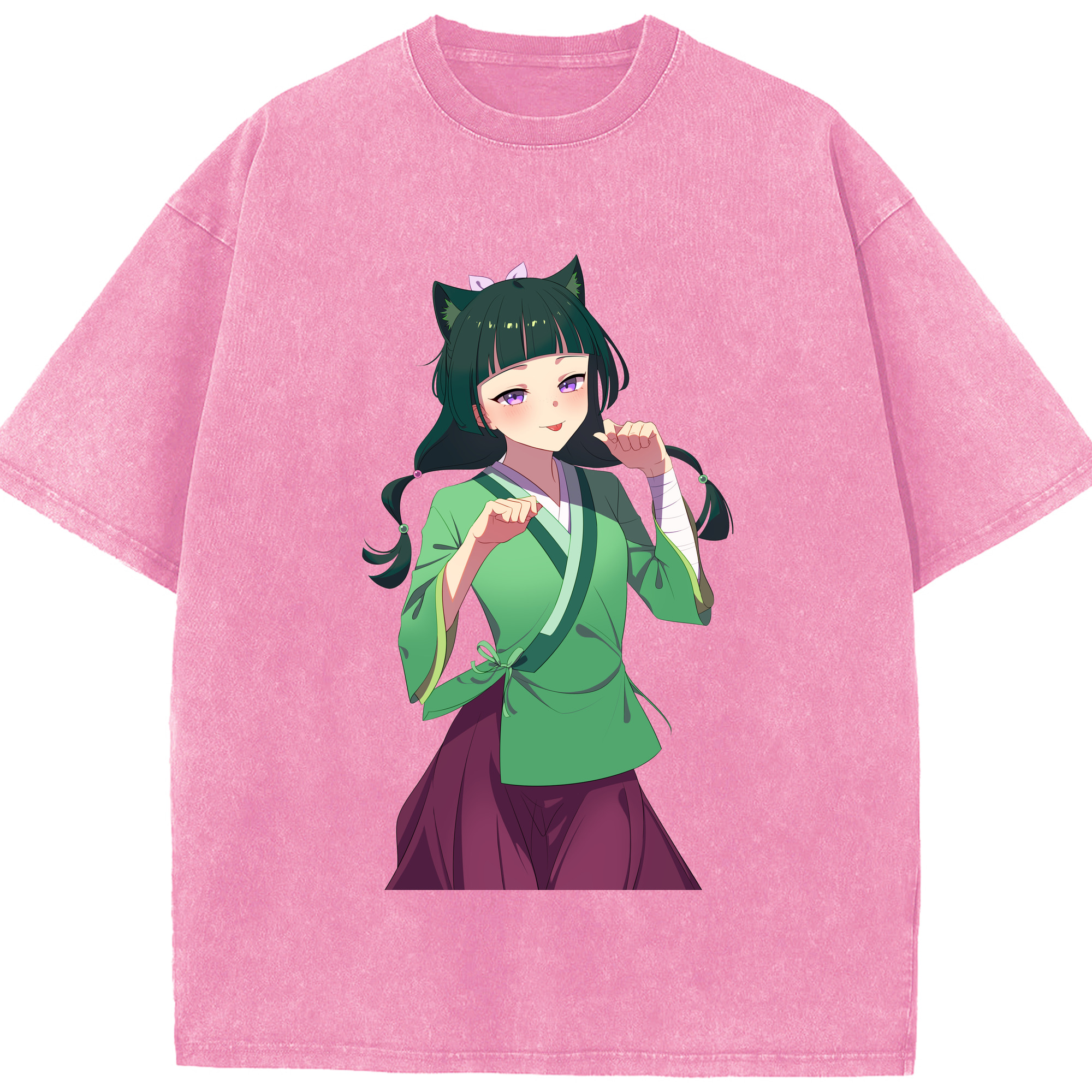 （画像用） 薬屋のひとりごと The Apothecary Diaries 綿100% ヴィンテージ風 半袖Tシャツ（フロントプリント）